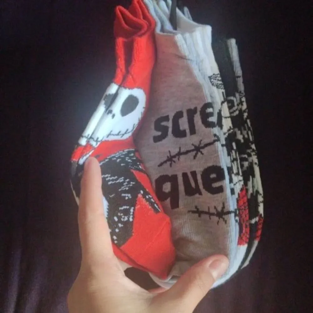 NWT Disney Nightmare before Christmas Jack Skellington 5 pack of ankle socks
